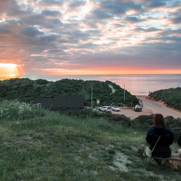 Tversted solnedgang i Danmark