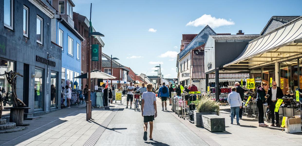 Hirtshals, by, butikker, indkøb, shopping